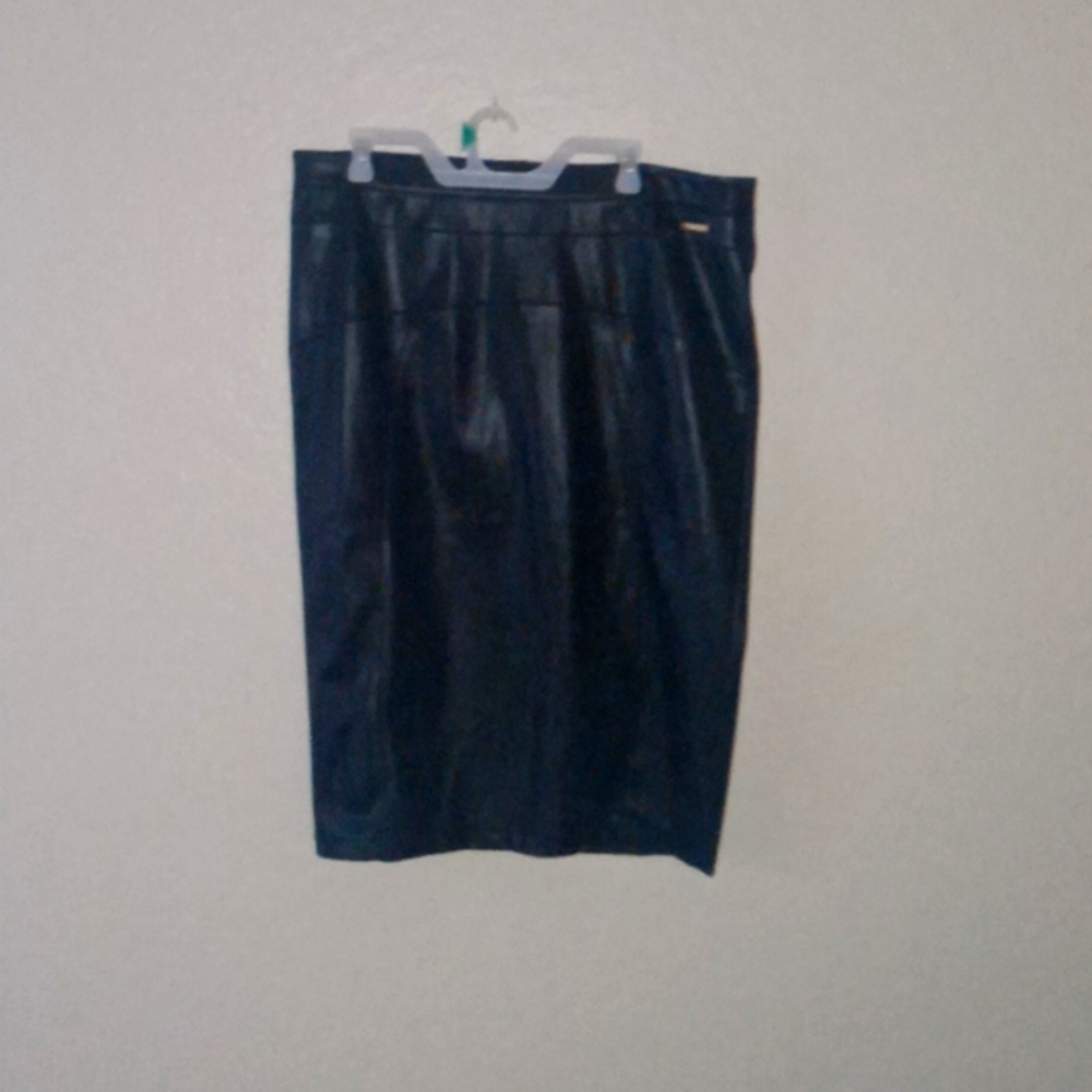 Marc New York faux black leather skirt